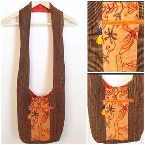 Kathmandu Imports Large Cotton BOHO Crossbody Bag